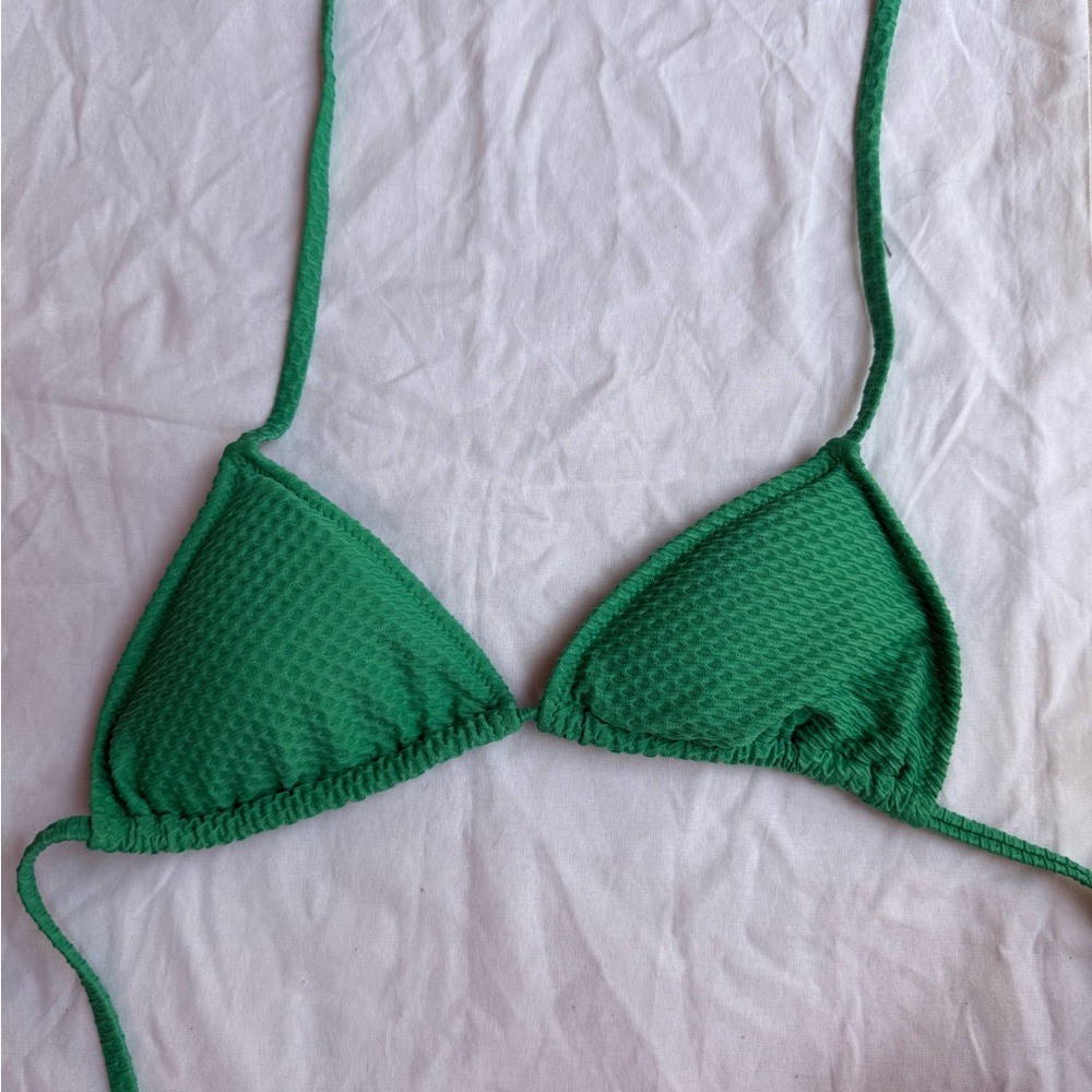 Green Triangle Bikini Top